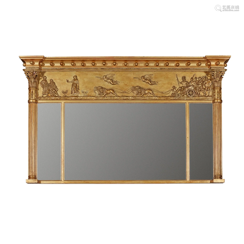 PAIR OF REGENCY GILT AND GESSO 'APOLLO' TRIPLE