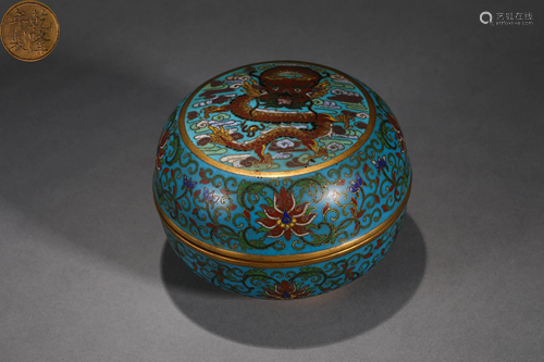 Cloisonne Dragon Box in Qing Dynasty