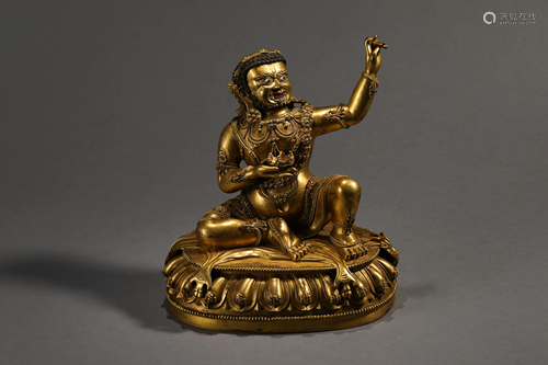 Great Achiever of Gilt Bronze in Qing Dynasty