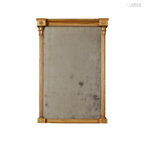 REGENCY SMALL GILTWOOD PIER MIRROR EARLY 19TH CENTURY