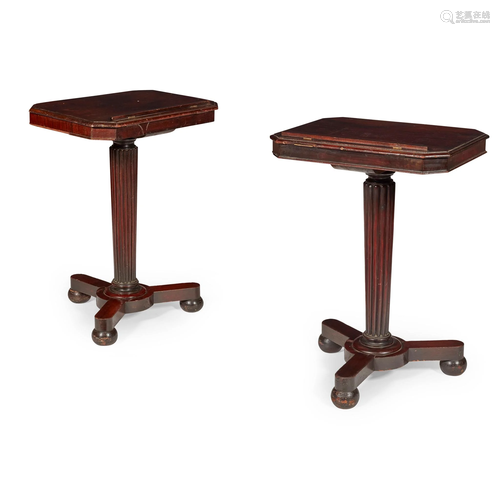 PAIR OF REGENCY MAHOGANY READING TABLES EARL…