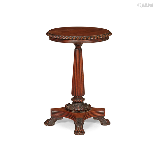 REGENCY ANGLO-COLONIAL TEAK LAMP TABLE EARLY 19TH