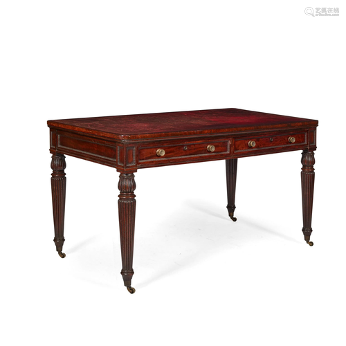 GOOD REGENCY MAHOGANY LIBRARY TABLE, IN THE …