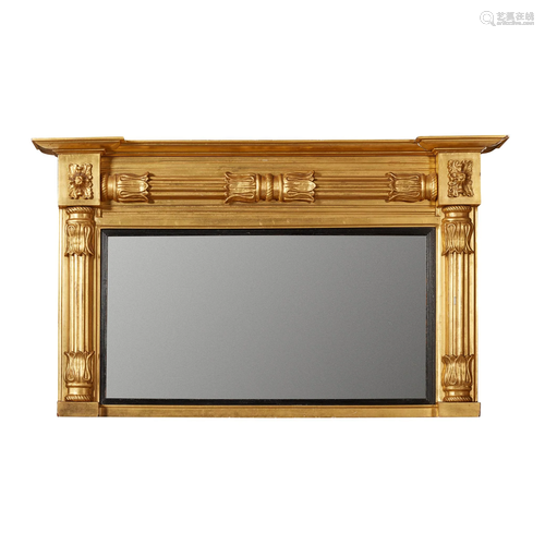 REGENCY GILT OVERMANTEL MIRROR EARLY 19TH CENTURY