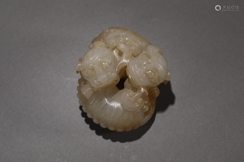 Pieces of Hetian Jade Shuangshi in the Qing Dynasty