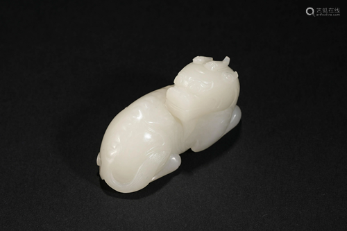 Hetian Jade Beast in Qing Dynasty