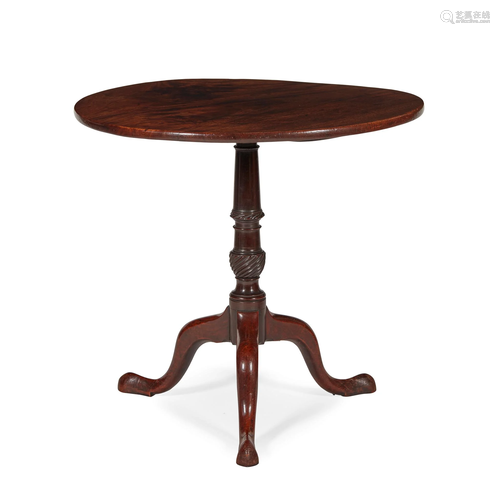 GEORGE III MAHOGANY TRIPOD TEA TABLE 18TH CENTURY