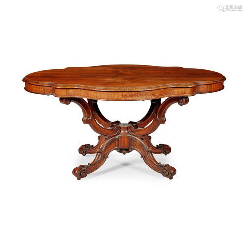 Y VICTORIAN ROSEWOOD CENTRE OR LOO TABLE MID 19TH