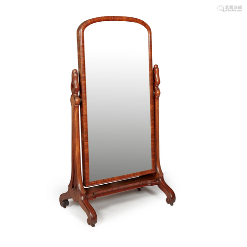 EARLY VICTORIAN MAHOGANY CHEVAL MIRROR MID 1…