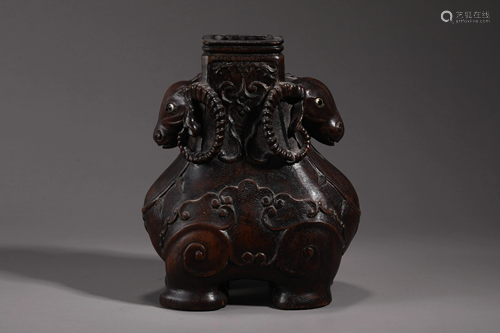 Agarwood Sheep-shaped Utensils in Qing Dynasty