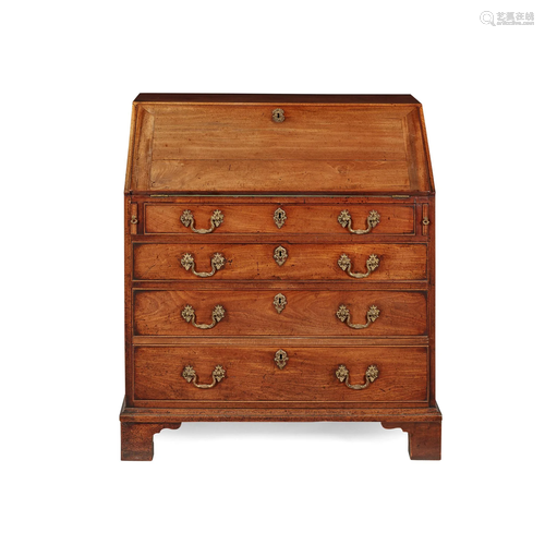 GEORGE III MAHOGANY BUREAU 18TH CENTURY