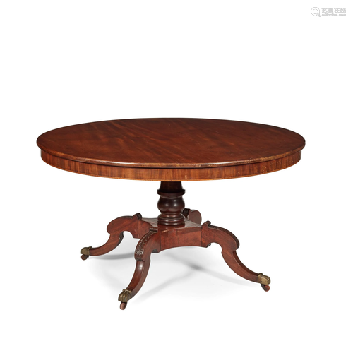 LATE REGENCY MAHOGANY CENTRE TABLE EARLY 19TH CENTURY