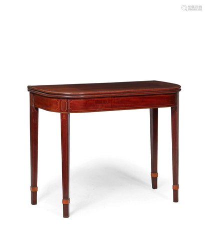 LATE GEORGE III MAHOGANY, SYCAMORE, AND PARTRIDGE WOOD