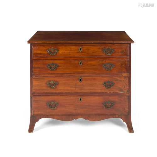 GEORGE III MAHOGANY CHEST OF DRAWERS LATE 18TH CEN…