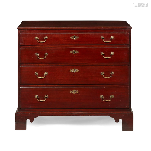 GEORGE III MAHOGANY CHEST OF DRAWERS MID 18TH CEN…