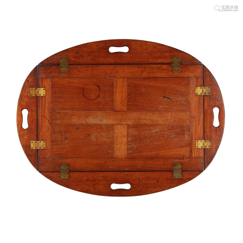 LATE GEORGIAN MAHOGANY BUTLER'S TRAY EARLY 19TH CENTURY