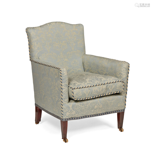 EDWARDIAN UPHOLSTERED ARMCHAIR EARLY 20TH CENTURY