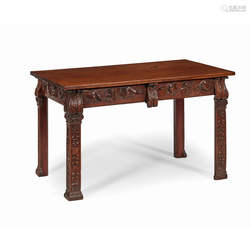 CONTINENTAL MAHOGANY LOW SIDE TABLE 19TH CENTURY AND