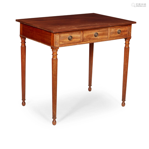 LATE GEORGE III MAHOGANY DRESSING TABLE, ATTRIBUTED TO