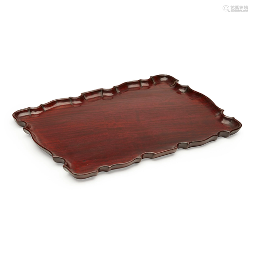 GEORGE III MAHOGANY PIECRUST TRAY 18TH CENTURY