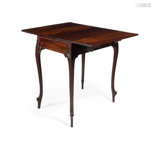 GEORGE III FRENCH HEPPLEWHITE MAHOGANY TEA TABL…