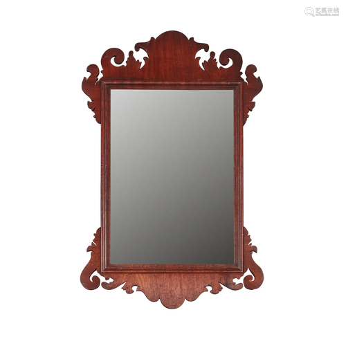 GEORGIAN SMALL WALNUT MIRROR 18TH CENTURY