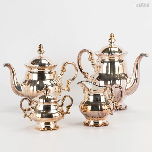 A coffee and tea service made of silver-plated