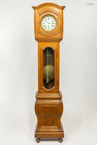 A large standing clock with compensation pendulum, 19th