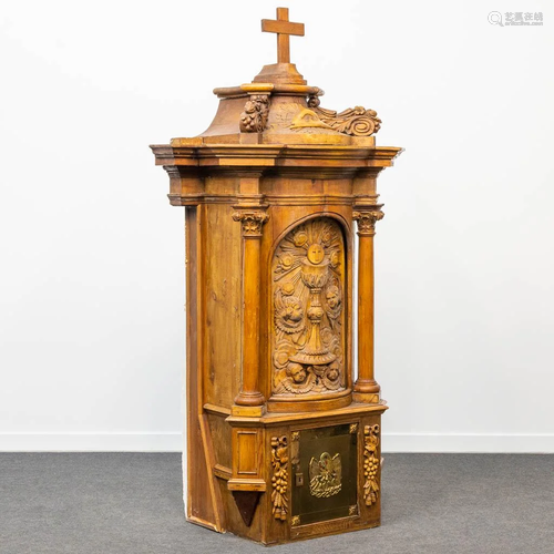 A Church tabernacle made of sculptured wood, with