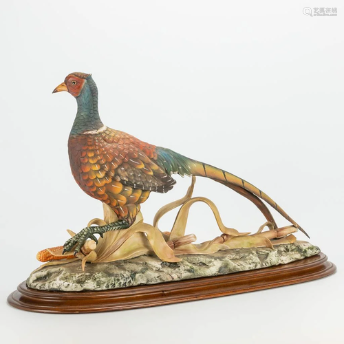 A Capodimonte porcelain figurine of a pheasant marked