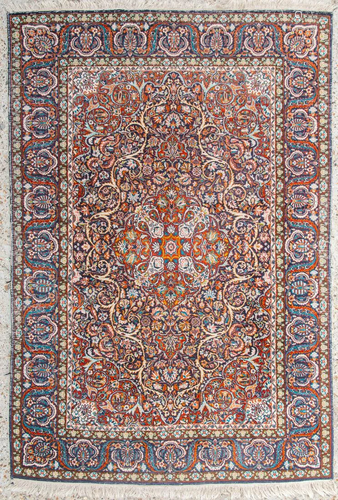 An Oriental hand-made carpet. kerman.