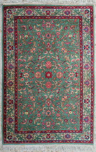 An Oriental hand-made carpet. Kerman.