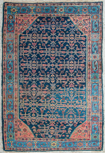 An Oriental hand-made carpet. Kerman. Made in Iran