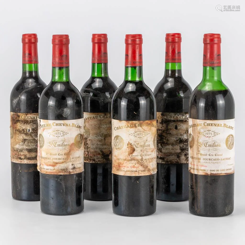 A collection of 6 bottles of Chateau Cheval Blanc Saint