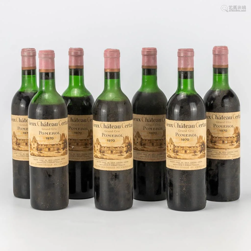 A collection of 7 bottles of Chateau Certan Pomerol