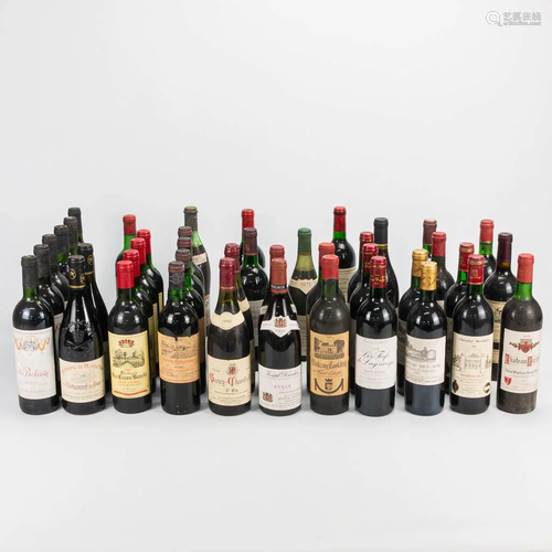 A collection of 25 different types of bottles of wine,