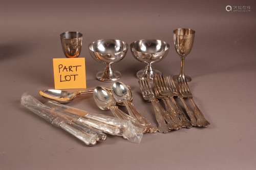 A part canteen of second half 20th century silver plated kin...