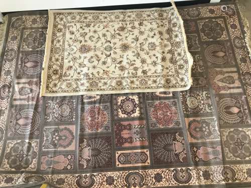 A large mid-20th Century woollen carpet, by Prado 345cm by 2...
