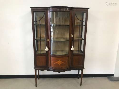 An Edwardian period mahogany and inlaid display cabinet, 171...