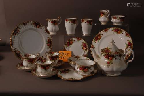 A second half century Royal Albert porcelain Country Rose pa...