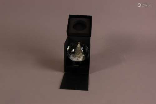A modern Chanel Christmas gift snow globe, 12.5cm, in fitted...