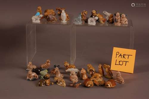 A collection of Wade Whimsies ceramic animals, approx 70