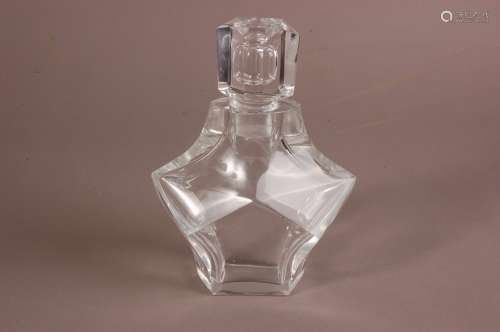 A Lalique glass bubble decanter, 22.5cm, clear facetted glas...