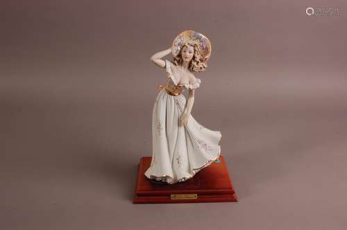 A modern Capodimonte porcelain figure of an elegant lady by ...