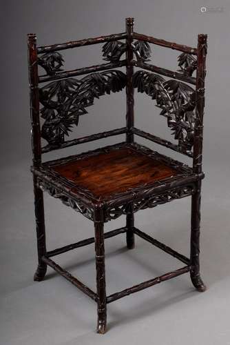 Chinese corner chair with trompe l'oeil 