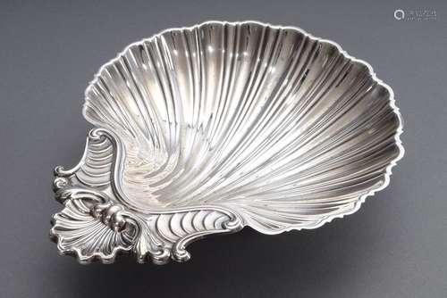 Italian shell bowl on three feet, manufact. Greggio, marked ...