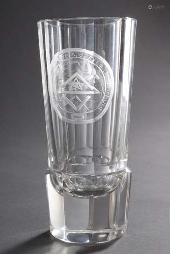 Masonic Klotzfußkanone with engraved symbols and cartouche w...