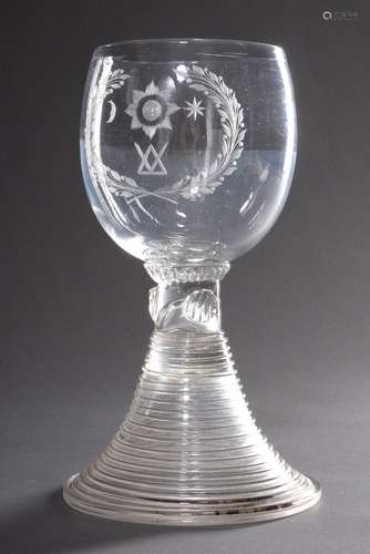 Masonic blood goblet with symbolic cut 