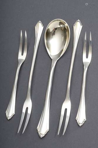 5 Various pieces of serving cutlery model 