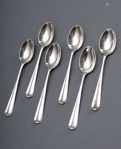 6 English mocha spoons in a simple design, in case, MM: The ...